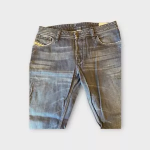 Diesel Jeans Herren 32x30 ZAF Bootcut blau Mid Light Wash Button Fly Flared Y2K - Bild 1 von 8