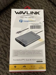 Wavlink Thunderbolt 3 Dual 4K HDMI Adaptor - Picture 1 of 2