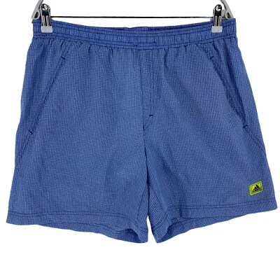 Adidas Vintage Retro Equipment Azul Cuadros Activewear Shorts Talla L - Imagen 1 de 4