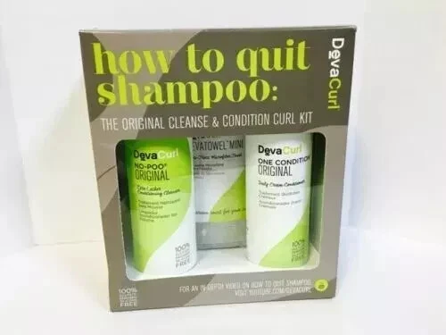 DevaCurl How To Quit Shampoo No Poo Conditioner Towel Kit 3pc box  - Image 1 of 1