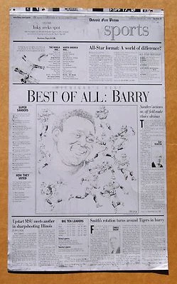 Placa de impresión Detroit Lions Barry Sanders Michigan's Best 1997 DFP 17 de enero de 1998 Foto 1 de 3