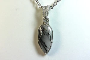 Collares de piedra envueltos en alambre - Cuarzo rutilado - Imagen 1 de 43