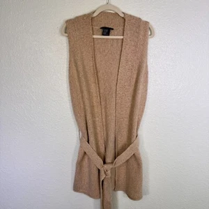 Theory Cardigan Vest Womens Small Wool Cashmere Knit Belted Open Long Sweater - Picture 1 of 9