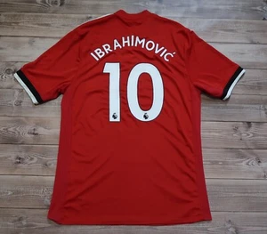⚽Adidas Football Shirt Manchester United Ibrahimovic Soccer Jersey, Men`s Size L - Picture 1 of 19