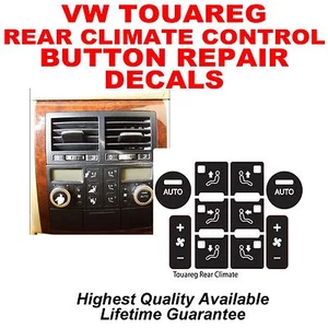 Fits VW TOUAREG REAR CLIMATE CONTROL BUTTON DECAL STICKER REPAIR - Picture 1 of 1