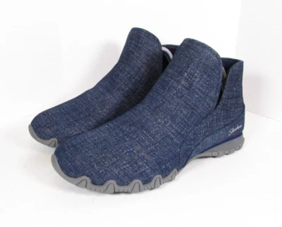 Espuma viscoelástica SKECHERS para mujer de caña alta sin cordones azul 9 ajuste relajado refrigerada por aire Foto 1 de 4