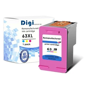 1x Cartuccia di inchiostro a colori 63XL per HP ENVY 4510 4520 4522 OfficeJet 3830 4650 5255 - Foto 1 di 9