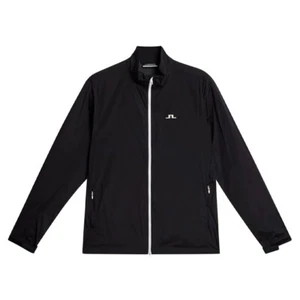 J.Lindeberg Men Ash Light Packable Golf Jacket Black - SS24 Small NEW - Picture 1 of 6