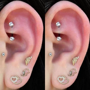 Pendiente Torre, Pendientes Joyería Piercing Torre 16G, Joyería Cejas, Anillo Labial, Oreja - Imagen 1 de 10