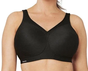 Glamorise Ultimate Sport BH Schwarz Gr. 46B Bügelfrei Vollschalenstütze 1006 Neu - Bild 1 von 12
