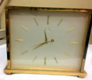 BULOVA ACCUTRON MANTEL CLOCK CAL 214 SOLID BRASS - Picture 1 of 11