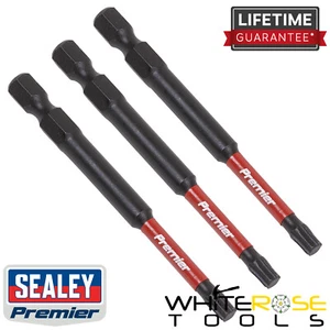 Sealey Power Tool Bits Premier TRX-Star* T25 Impact 75mm 3pc Drill Screwdriver - Picture 1 of 1
