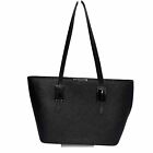 Aldo Large Black Faux Leather Tote Hand Bag With Black Hardware Purse