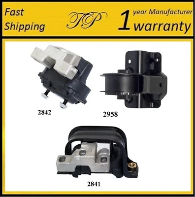 3PCS FRONT MOTOR & TRANS MOUNT FIT 1998-2000 CHRYSLER CIRRUS 2.0L & 2.4L, 2.5L - Image 1 of 4