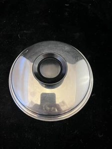Pot Pan Lid Only Stainless Steel 6.5” Round Black Handle Unknown Brand - Picture 1 of 3
