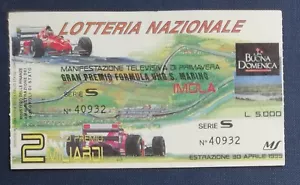 67983 26/tt Biglietto LOTTERIA NAZIONALE Formula 1 San Marino Imola 1995 - Bild 1 von 1