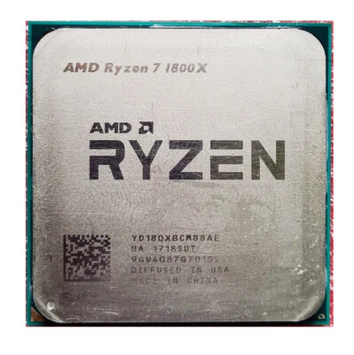 AMD Ryzen 7 1800X R7-1800X YD180XBCM88AE 3.6 GHz 8Core Socket AM4 CPU Processors - Image 1 of 2