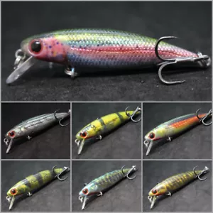 Señuelo de pesca Jerkbait cebo con señuelo 2 1/2 pulgadas apretado realista hundimiento lento HM639 - Imagen 1 de 49