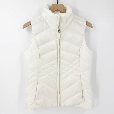 Women's The North Face White Down Puffer Vest Size S Outdoor Hiking Trail Warm - Image 1 of 4
