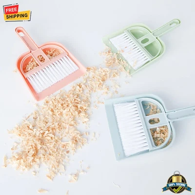 Juego de mini escoba y recogedor para mascotas - Herramienta de limpieza para gato, conejo, hámster, conejillo de indias Foto 1 de 4