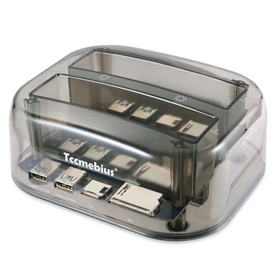 USB 3.0 to SATA IDE Docking Station for 2.5 in 3.5 in HDD SSD with Card Reader - Image 1 of 4