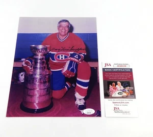 Bernie Boom Geoffrion Signed 8 x 10 Color Photo Canadiens JSA Auto - Picture 1 of 3