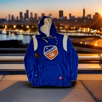 Mitchell & Ness FC Cincinnati Soccer Thermal Lightweight Hoodie L NWT $100 Rtl — 第 1/4 张图片