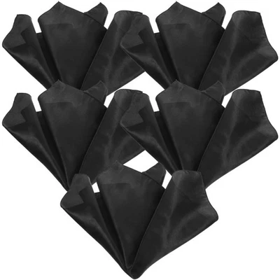  5 pezzi per la cena tovaglioli tovaglioli in tessuto raso comodi tavoli da - Immagine 1 di 4