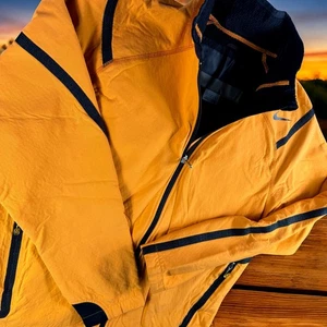 Nike Performance Jacket Men L Orange Black Track Hike Run Full Zip Athletic - Picture 1 of 11