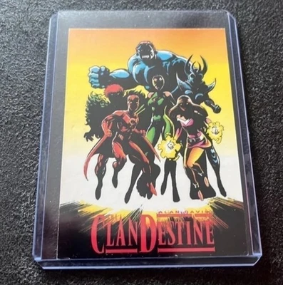 1994 Marvel Comics UK, Alan Davis Promo Card The Clan Destine - Image 1 of 2