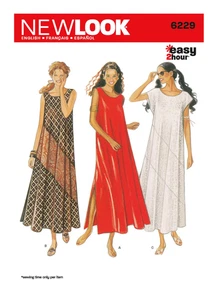New Look Pattern 6229 Womens Sleeveless Summer Dress Shift  8 10 12 14 16 18 - Picture 1 of 2