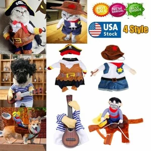 2022 Pet Dog Cat Halloween Cosplay Costumes Outfit Funny Christmas Clothes Suit - Picture 1 of 48