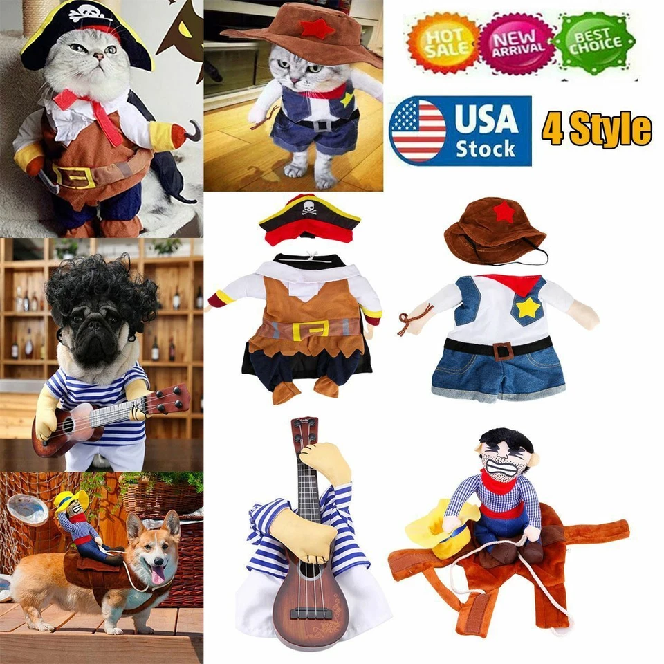 2022 Mascota Perro Gato Halloween Juegos con disfraces Conjunto Divertido Navidad Ropa Traje Foto 1 de 1