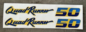 Suzuki 1987 LT50 Quad Runner Tank & Rear Mudguard Decal Set (YELLOW MODEL) - Picture 1 of 3