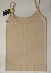 NWT VANITY FAIR SEAMLESS TAILORED CAMISOLE CAMI DAMSK NEUTRAL BEIGE 17210 M MED