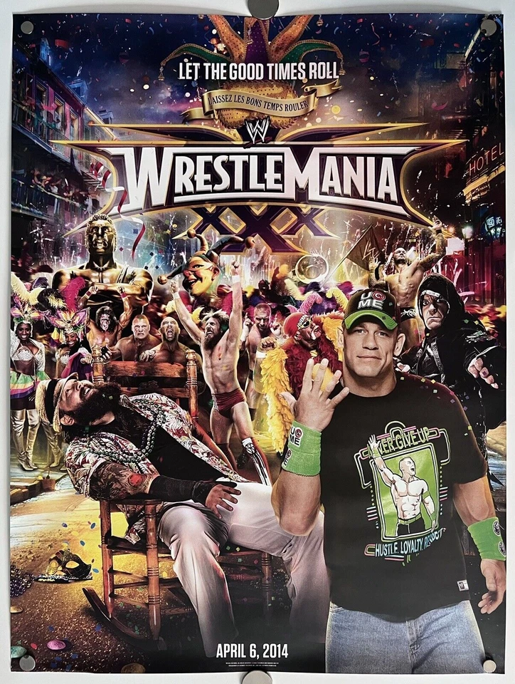 Póster oficial WWE WRESTLEMANIA 30 XXX 18x24 wwf JOHN CENA BRAY WYATT Foto 1 de 1
