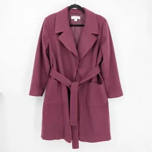 SCHÖNER by Lawrence Zarian normaler doppelter Strickmantel mit Gürtel gefüttert Fig Damen LP - Bild 1 von 5