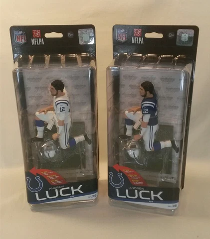 ☆ Andrew Luck SILVER CHASE / BLUE  Colts McFARLANE NFL Series 36 Figure 583/1000 Cover