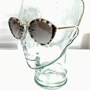 Prada SPR 18U UAO-5O0 Spotted Black Opal Brown Fashion Round Sunglasses DEFECT