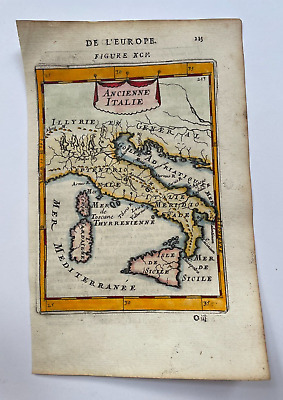 Italy Antique 1683 Alain Manesson Mallet Antique Map 17th Century • 106.88$
