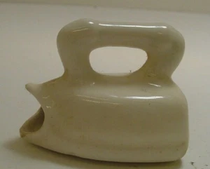 Ceramic Miniature Iron Figurine white  - Picture 1 of 2