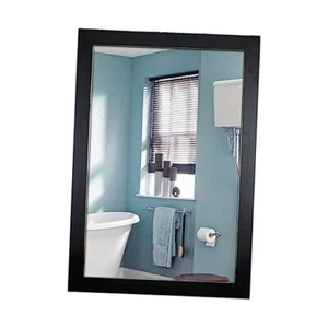 Wood Farmhouse Wall Mirror Hanging Wall Mirror for Living Room or Bathroom - Picture 1 of 7