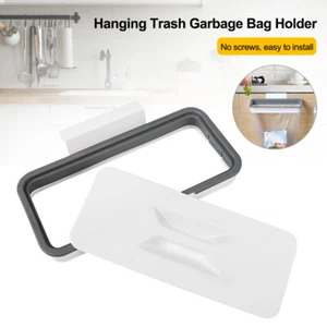 Trash Bag Holder Hanging Garage Plastic Bag Rack w/Lid For Kitchen Laundry Use - Picture 1 of 24