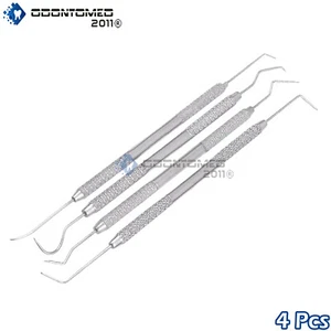 Juego de herramientas dentales de acero inoxidable con gancho de sonda Explorar cuidado limpio de dientes de dentista - Imagen 1 de 2