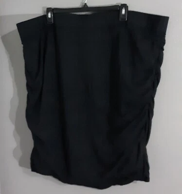 FALDA DE CÓCTEL CASUAL/CARRERA NEGRA LANE BRYANT PARA MUJER. VOLANTES LATERALES.TALLA 28  Foto 1 de 4