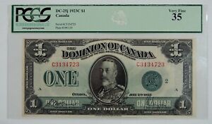 Dominion of Canada 1923C $1 DC-25j - PCGS VF 35