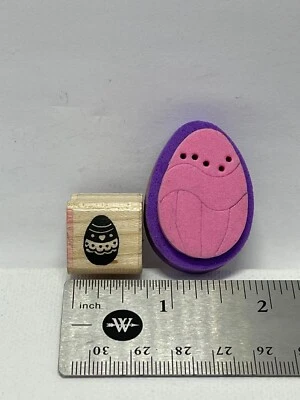 Carimbo de borracha Annette Allen Watkins minúsculo ovo de Páscoa e 1999 ovo de espuma de rua traseira - Imagem 1 de 4