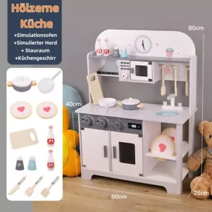 Kinderküche Spielküche Holz Küche für Kinder Holzküche Spielzeug Kinderküche - Bild 1 von 14