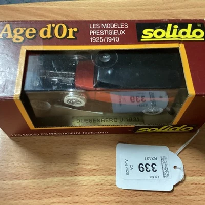 Die Cast 1/43 " 1931 Duesenberg " Age D'Or SOLIDO 156 - Image 1 of 4