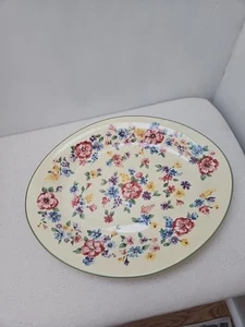 Longaberger 13" Keramik Oval Servierplatte Frühling Blumen Kollektion #31106 - Bild 1 von 2